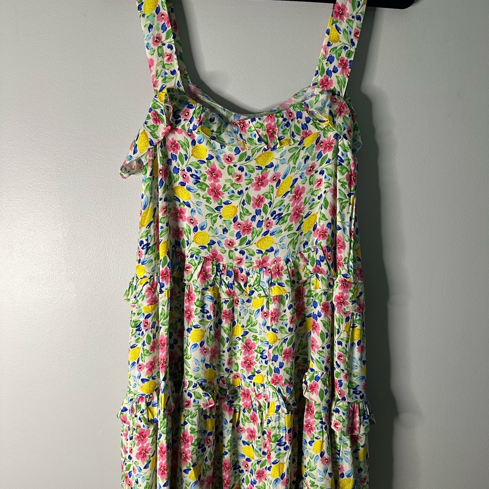 Olivaceous Floral Mini Dress - Yellow, Pink, Blue